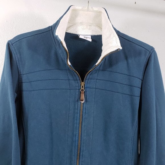 Columbia Women's Blue Lined Full Zip Long Sleeve Coat Sweater Jacket - Picture 2 of 11